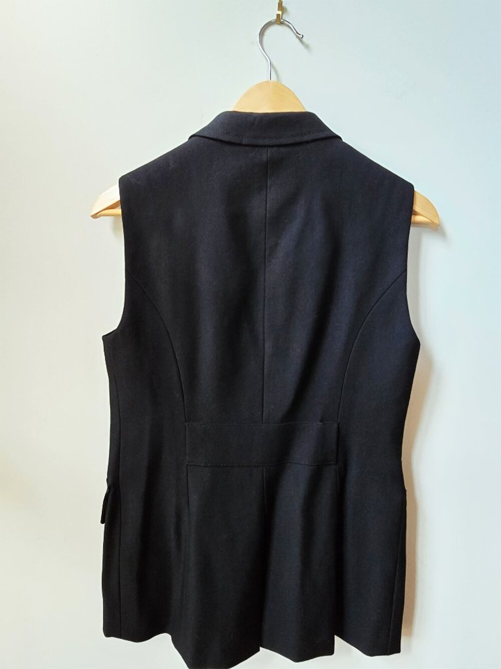 Phillip Lim Black Wool Waistcoat with Pockets Fully Lined Size 4 - Picture 6 of 6
